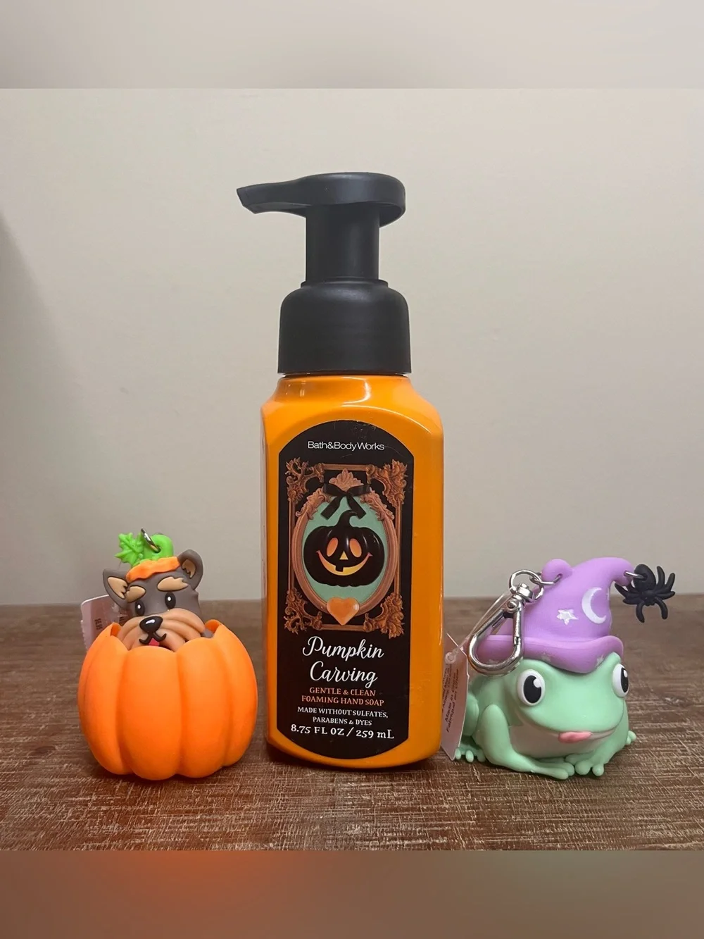Bath & Body Works Fall Puppy Frog PocketBacs Pumpkin Carving Foaming Hand Soap